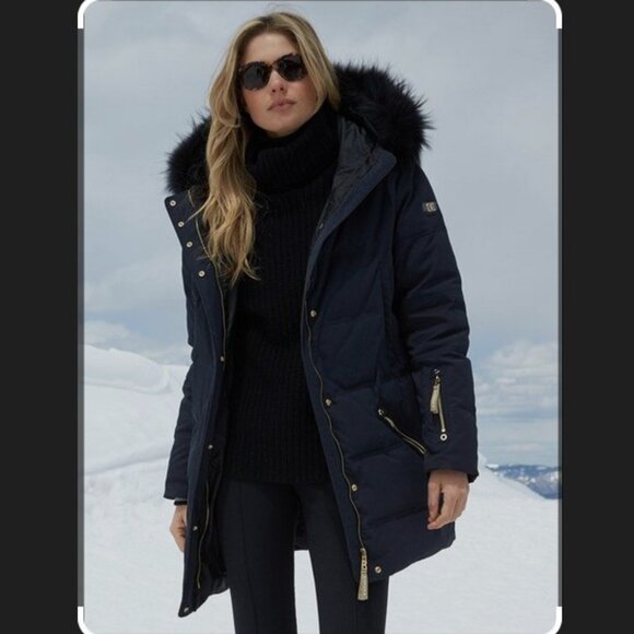 BOGNER Gorsuch Dea Black Down Puffer Jacket with Raccoon Fur Hood NWOT - Picture 1 of 16